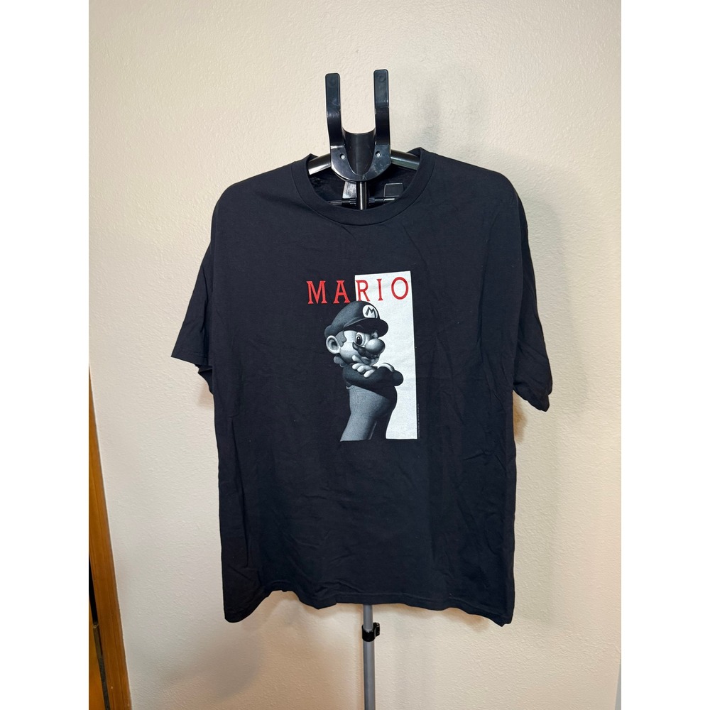 Nintendo Super Mario Graphic T-Shirt Mens XL Black Delta Pro Weight Tee